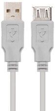 Cabo USB 2.0 Nanocable USB-A M/F 3 M Bege image number null