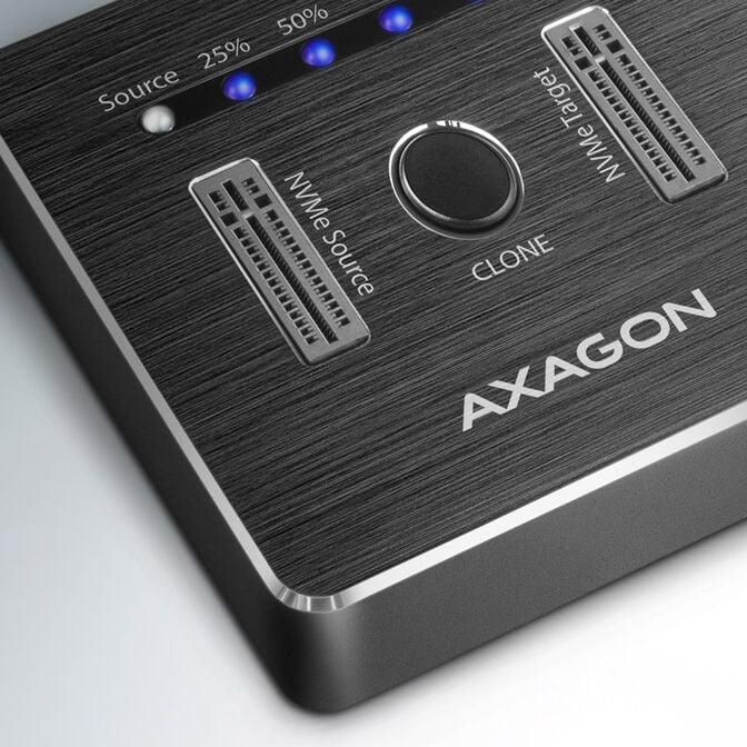 CLONE DUAL SDD Dock Station AXAGON ADSA-M2C USB-C 3.2 Gen2 - 2x NVMe image number 2