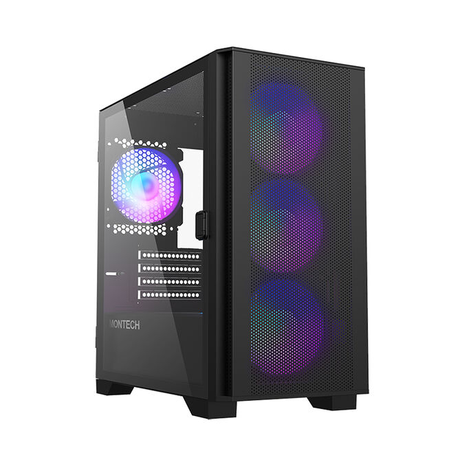 Caixa Micro-ATX Montech AIR 100 ARGB Vidro Temperado Preto image number 0
