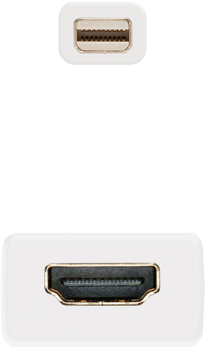 Adaptador Nanocable Mini DisplayPort M > HDMI F 15 CM Branco image number 1