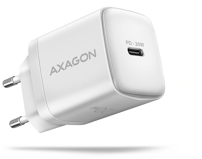 Carregador de parede AXAGON ACU-PD20W, 1 porta (USB-C), PD3.0/PPS/QC4+/AFC/Apple, 20 W, Branco image number 0