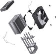 Cooler CPU Jonsbo CR-1400 V2 RGB Preto - 92mm image number null