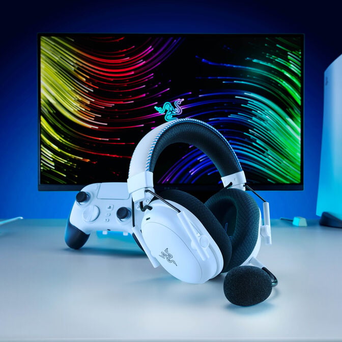 Headset Razer BlackShark V3 Pro para PlayStation Wireless/Bluetooth Branco image number 6