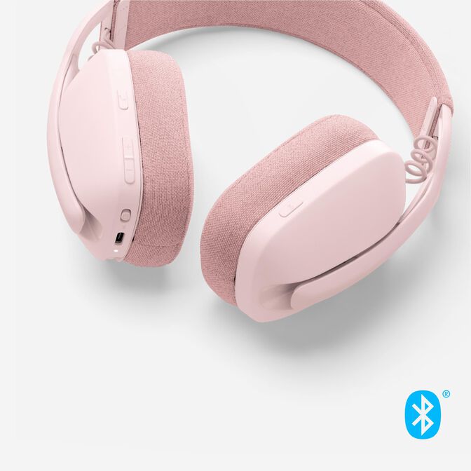 Headset Logitech ZONE Vibe 100 Bluetooth Rosa image number 4