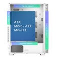 Caixa ATX Montech X3 Glass RGB Vidro Temperado Branco image number null