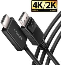 Adaptador Mini AXAGON RVD-HI20C2 DisplayPort para HDMI, 4K/60Hz 1,8m