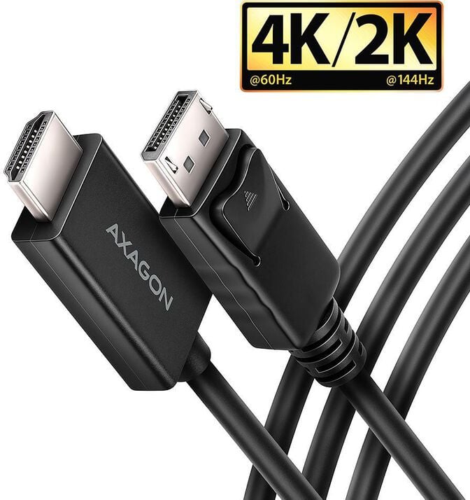 Adaptador Mini AXAGON RVD-HI20C2 DisplayPort para HDMI, 4K/60Hz 1,8m image number 0
