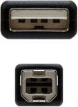 Cabo USB 2.0 Nanocable USB-A/M > USB-B/M 1 M Preto image number null