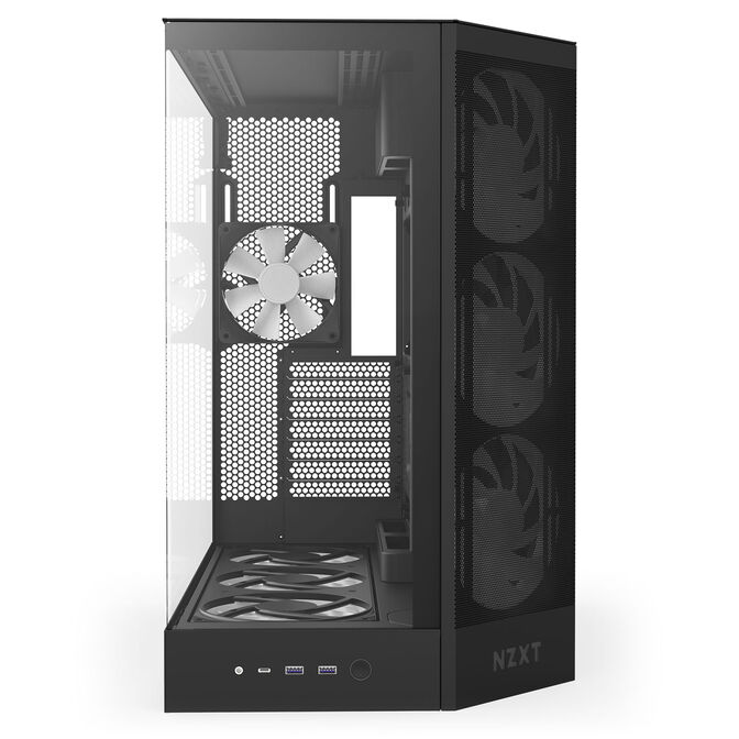 Caixa E-ATX NZXT H9 Flow RGB+ Preta (2025) Vidro Temperado image number 9