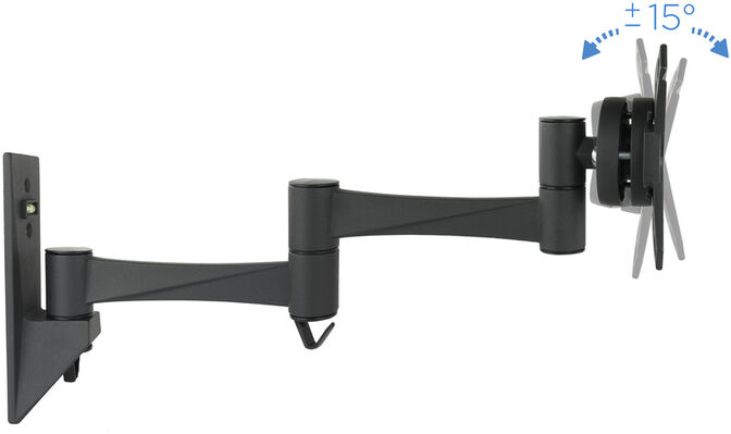 Suporte de Parede Tooq Tilt e Girat&oacute;rio 3 Pivots 13" a 27" Max. 15kg Preto image number 5