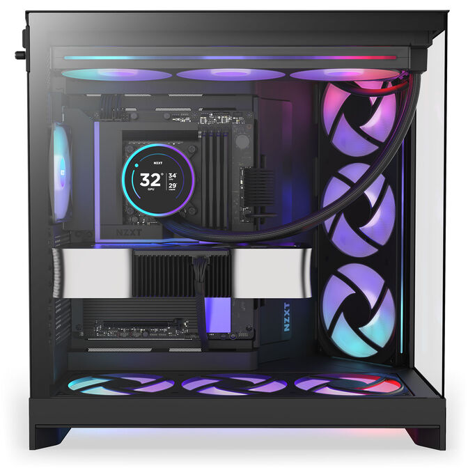 Caixa E-ATX NZXT H9 Flow RGB+ Preta (2025) Vidro Temperado image number 7