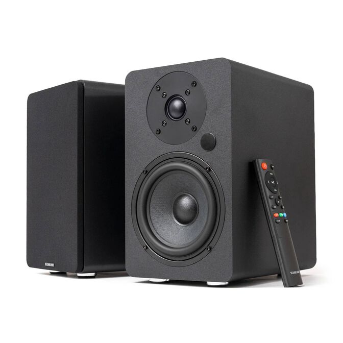 Colunas Hi-Fi Vulkkano A5 ARC MKII 50W Bluetooth HDMI ARC Pretas image number 0
