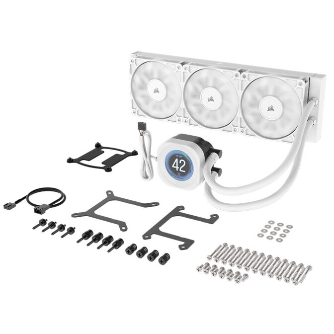 Water Cooler CPU Corsair NAUTILUS RS LCD 360mm Branco image number 5