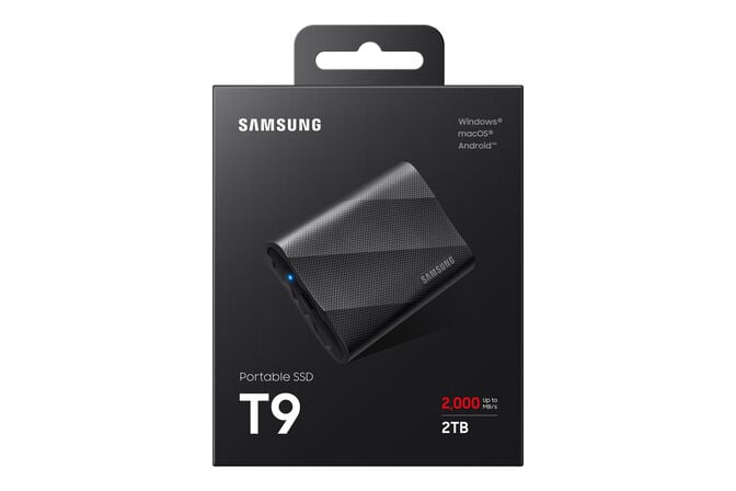 SSD Externo Samsung Portable T9 2TB USB3.2 Gen2 Preto (2000/1950MB/s) image number 7