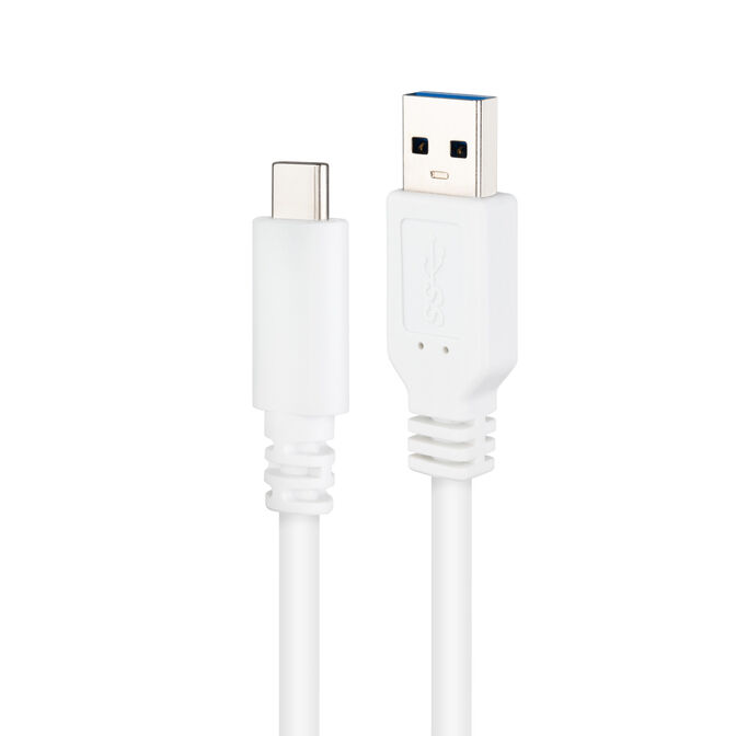 Cabo USB 3.1 Gen2 10Gbps 3A Nanocable USB-C/M > USB-A/M 2 M Branco image number 2