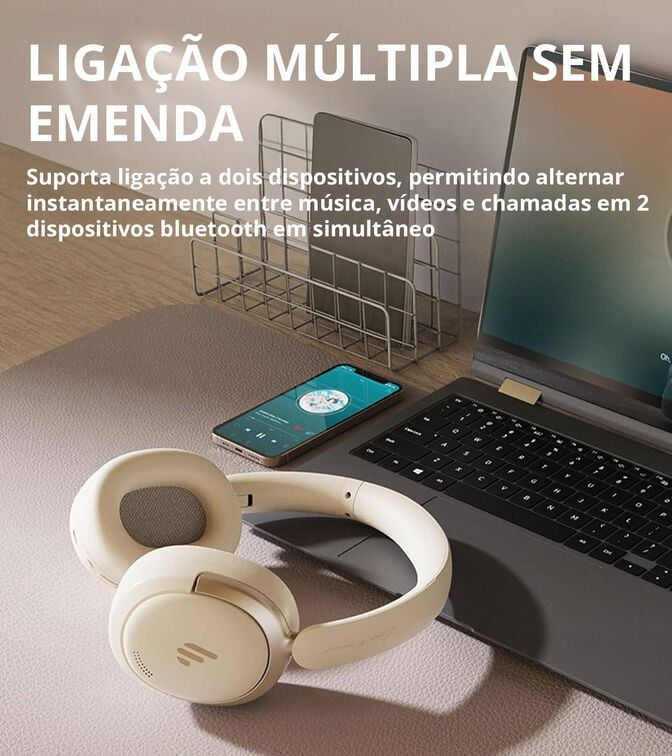 Headphones Edifier Atom Max ANC Bluetooth Ivory image number 4