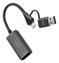 Placa de Captura de V&iacute;deo/&Aacute;udio Nanocable HDMI 4K/30Hz USB-C/USB-A