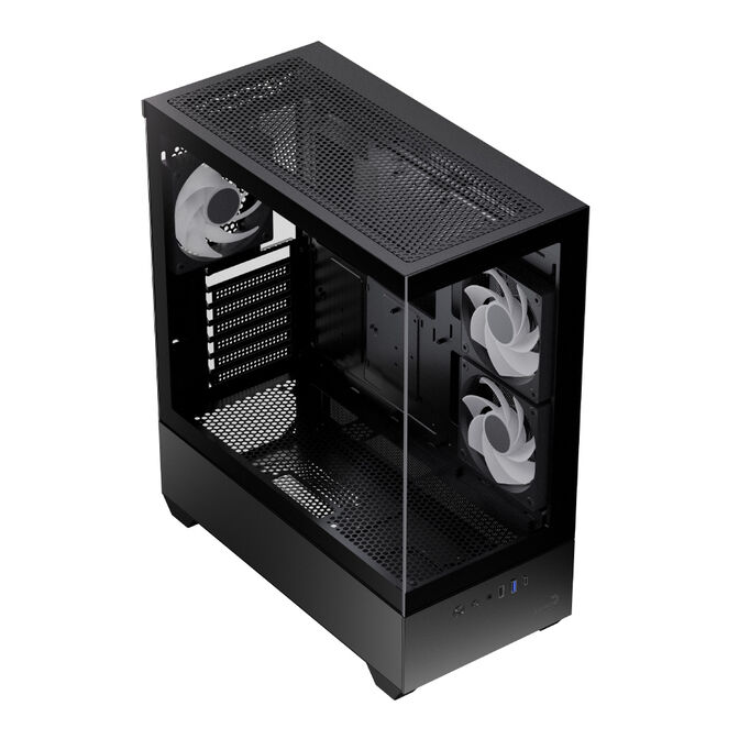 Caixa ATX Aerocool P500D Digi ARGB Vidro Temperado Preto image number 1