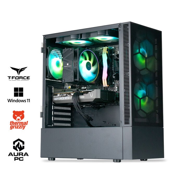 Computador AURA Gamer-PC Ryzen 5 7500F 16GB DDR5 512GB RTX 5060 WiFi W11 Bonus