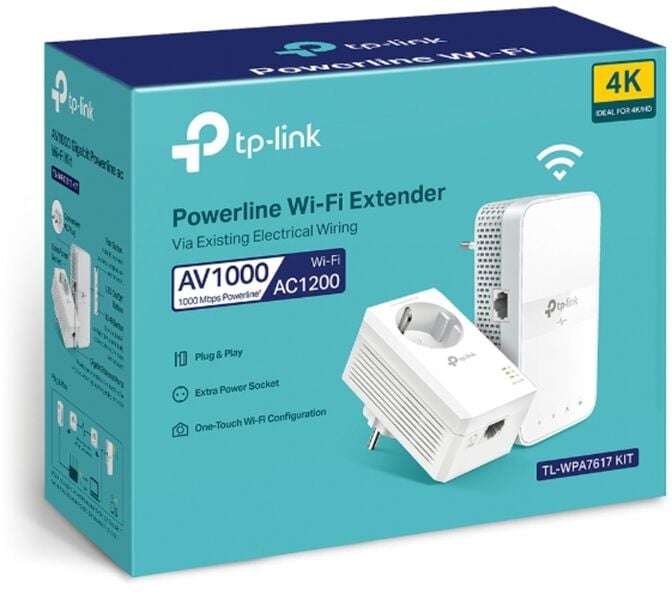 Powerline TP-Link AV1000 TL-WPA7617 Kit Gigabit AC1200 Wi-Fi image number 2