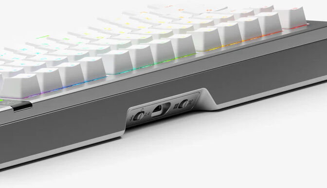 Teclado Mec&acirc;nico Glorious GMMK 3 Pro Wireless 75% Prateado - Fox Switch (US) image number 2