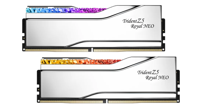 G.Skill Kit 32GB (2 x 16GB) DDR5 6000MHz Trident Z5 Royal Neo RGB EXPO CL28 Prateada image number 0