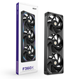 Ventoinha NZXT F360x Perfomance RGB 120mm - Single-Frame Pretas - Tripla Vento&iacute;nha 120mm (360mm) image number null
