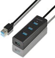 USB-A-Hub AXAGON HUE-S2BL, 4x USB 3.0 - 1.2m image number null