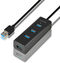 USB-A-Hub AXAGON HUE-S2BL, 4x USB 3.0 - 1.2m