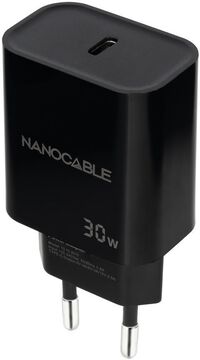 Carregador Nanocable USB-C/PD 30W Preto