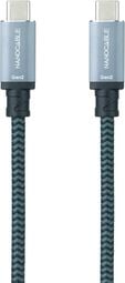 Cabo USB 3.2 Gen2x2 Nanocable 20Gbps 5A/100W 4K/60HZ USB-C M/M 3 M Cinzento/Preto image number null