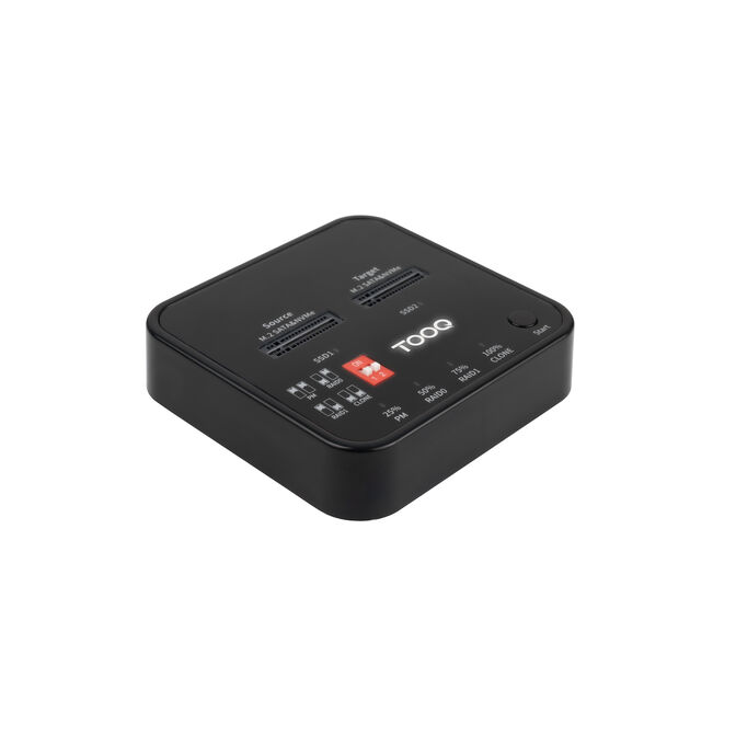 Dock Tooq para 2xSSD M.2 NVMe PICe USB-C3.2 Gen2 Clone Preto image number 0