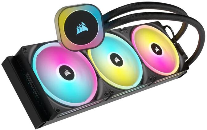 Water Cooler CPU Corsair iCUE LINK H170i RGB 420mm Preto image number 4