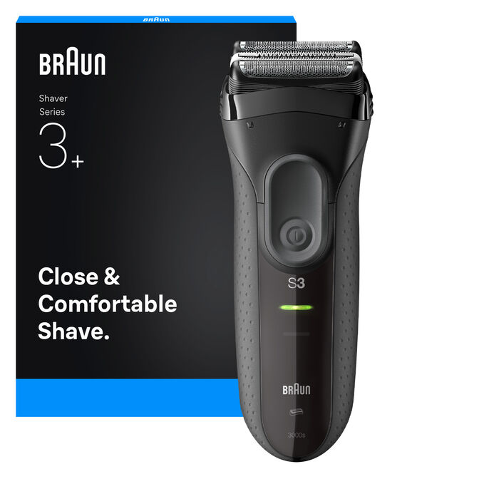 M&aacute;quina de Barbear Braun Series 3+ 3000 Preto/Cinzento image number 0