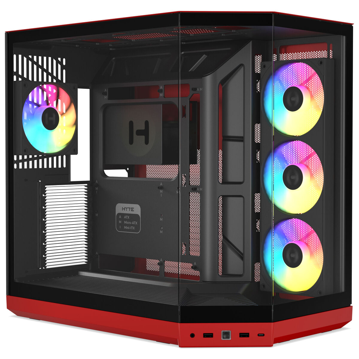 Caixa E-ATX Hyte Y50 Vidro Temperado Wild Cherry