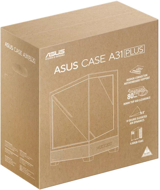 Caixa ATX Asus A31 Plus ARGB Branca image number 12