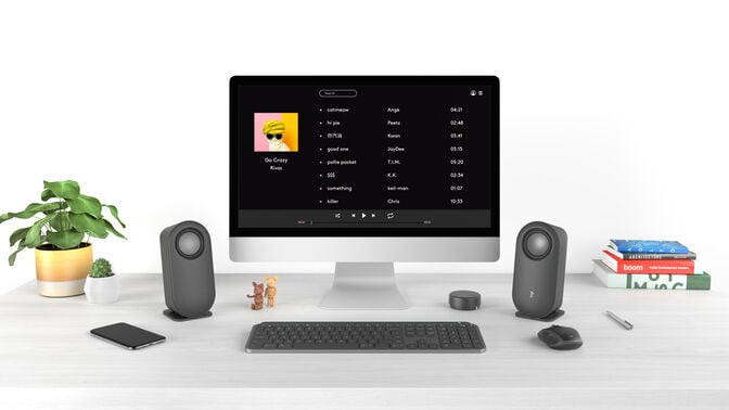 Colunas Logitech Z407 Stereo 2.1 Bluetooth 80W Peak/40W RMS Pretas image number 5