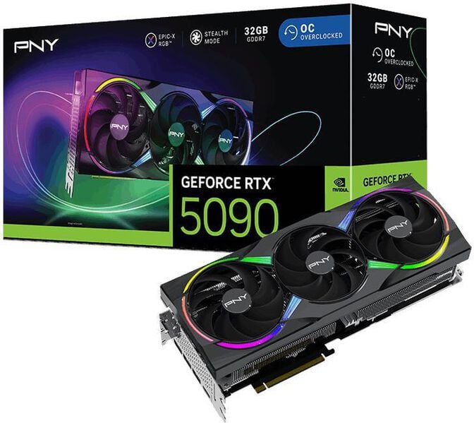 Gr&aacute;fica PNY GeForce&reg; RTX 5090 Gaming RGB Triple Fan OC 32GB GDDR7 DLSS4 image number 9