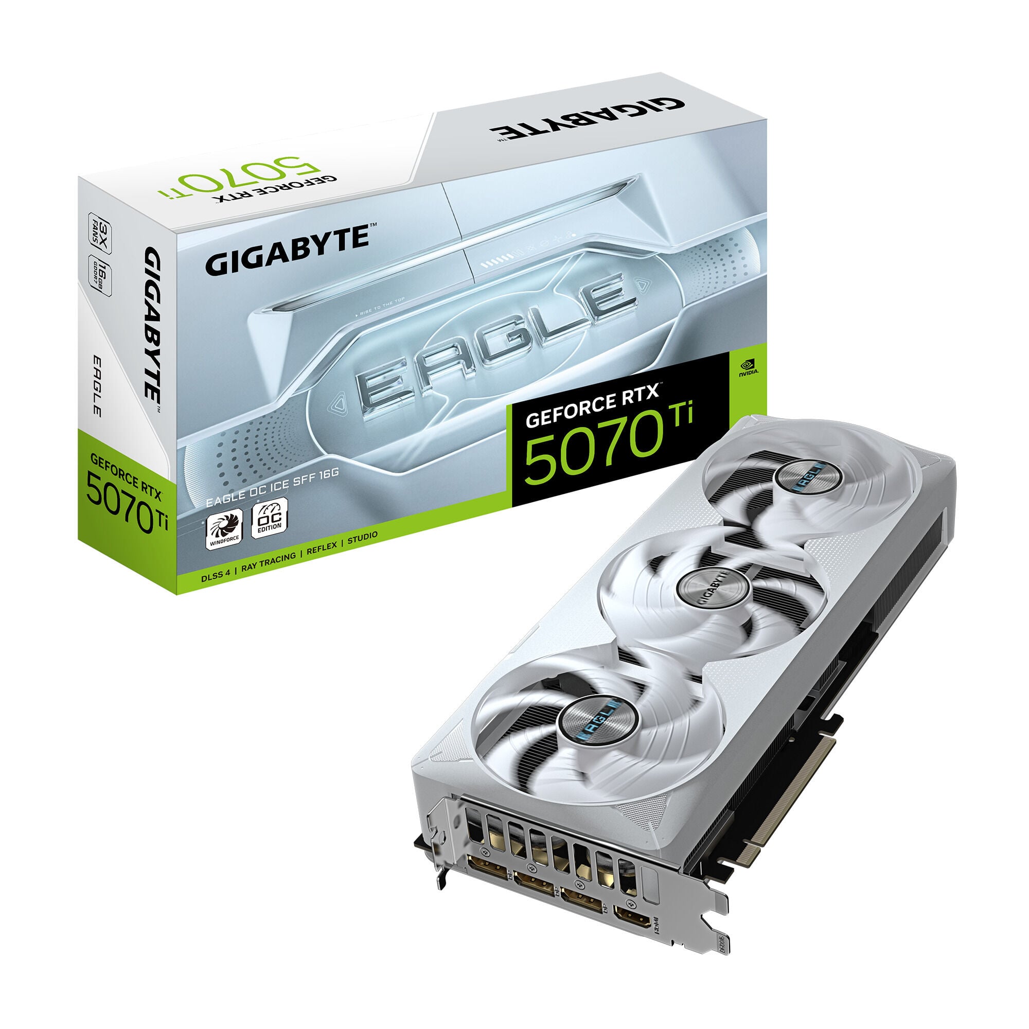Gr&aacute;fica Gigabyte GeForce&reg; RTX 5070 Ti Eagle OC Ice SFF 16GB GDDR7 DLSS4