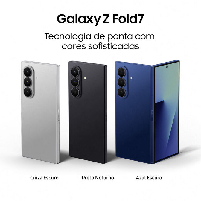 Smartphone Samsung Galaxy Z Fold 7 5G 8.0" (12 / 512GB) 120Hz Preto Noturno image number 1