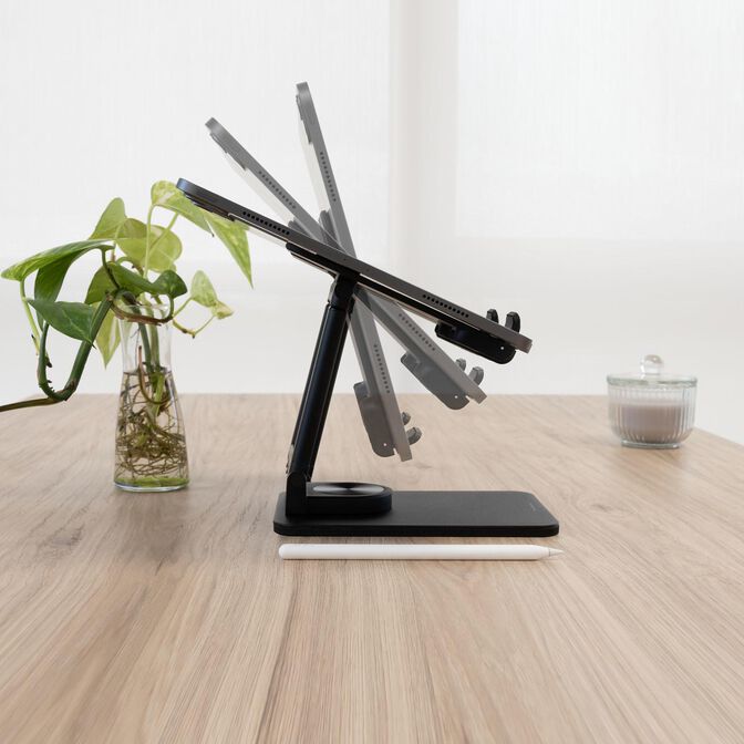 Suporte de Mesa Tooq Rotativo Ajust&aacute;vel p/ Tablet Max. 13" Preto image number 1