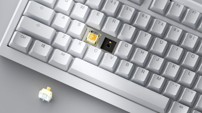 Teclado Mec&acirc;nico Ducky One X 100% Wireless Pure White RGB Ducky Linear Inductive Switch (PT) image number 4