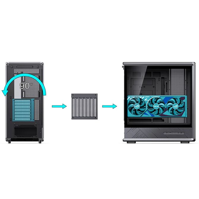 Caixa ATX Jonsbo D401 Vidro Temperado Preto image number 13