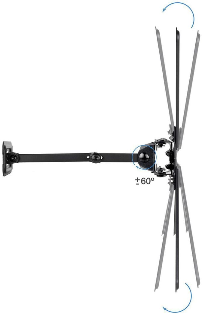 Suporte de Parede Tooq Tilt e Girat&oacute;rio 13" a 55" 67-275 mm Max. 25kg Preto image number 2