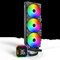 Water Cooler CPU Montech HyperFlow Digital 360mm Preto