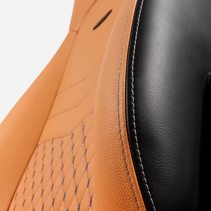 Cadeira noblechairs ICON Real Leather - Cognac / Preto image number 3