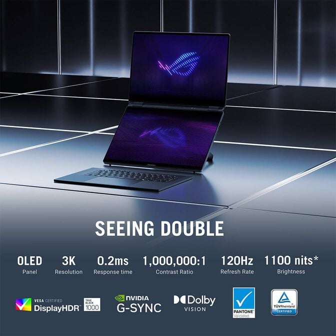 Port&aacute;til ASUS ROG Zephyrus Duo G16 GX651AX 2x16" Ultra 9 386H 64GB DDR5 2TB RTX 5090 OLED 3K Touch 120Hz W11 + Rato + Mochila image number 1
