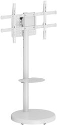 Suporte M&oacute;vel de Ch&atilde;o Ewent EW1550 Heavy-Duty Mobile TV Floor Stand 37" - 86" Branco image number null