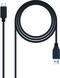 Cabo USB 3.1 Gen2 10Gbps 3A Nanocable USB-C/M > USB-A/M 1.5 M Preto