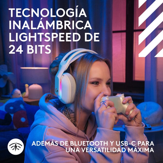 Headset Logitech Astro A20 X Lightspeed Wireless/Bluetooth Branco image number 8